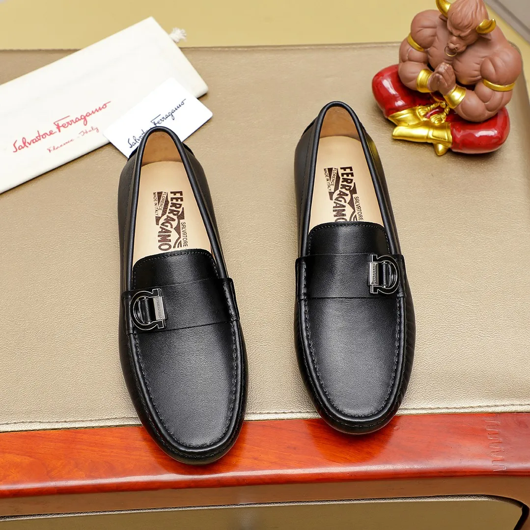 Men's shoes 💰360 🕷🕷【Ferragamo】Ferragamo Popular fashionable casual slip-on shoes🇨🇳Official website counter 1:1 production, original mold opening💯Good quality visible, imported high-end first-layer calfskin, luxurious pigskin lining🌿Very clear texture, high-quality waterproof, non-slip and wear-resistant outsole🎋High quality and low price, truly handmade🍓Color, code number 38-45